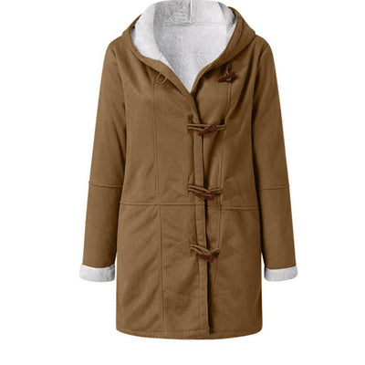 Winter Jackets For Women Sherpa Lined Jacket Duffle Toggle Coat Hooded Fleece