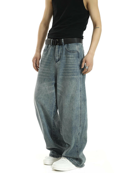 Retro Versatile Wide Leg Jeans Men's New Loose