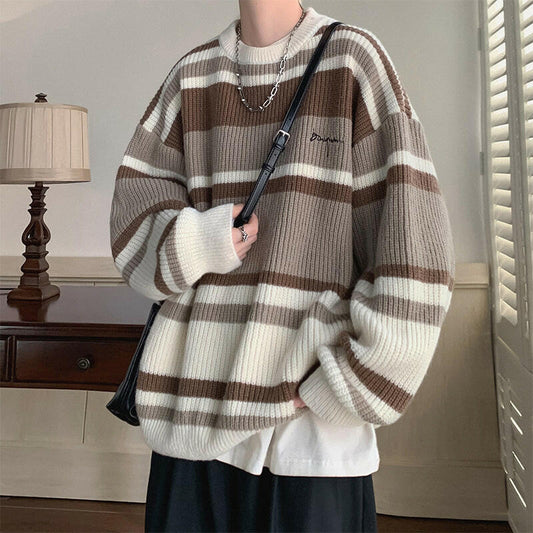 Striped Contrast Color Sweater Boys