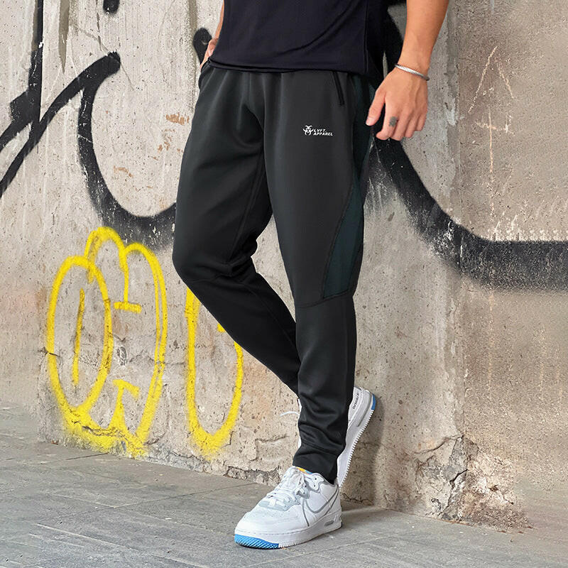 Sweatpants Panel Zip Pocket Stretch