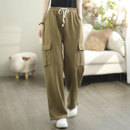 Simple All-match Solid Color Loose Casual Working Pants