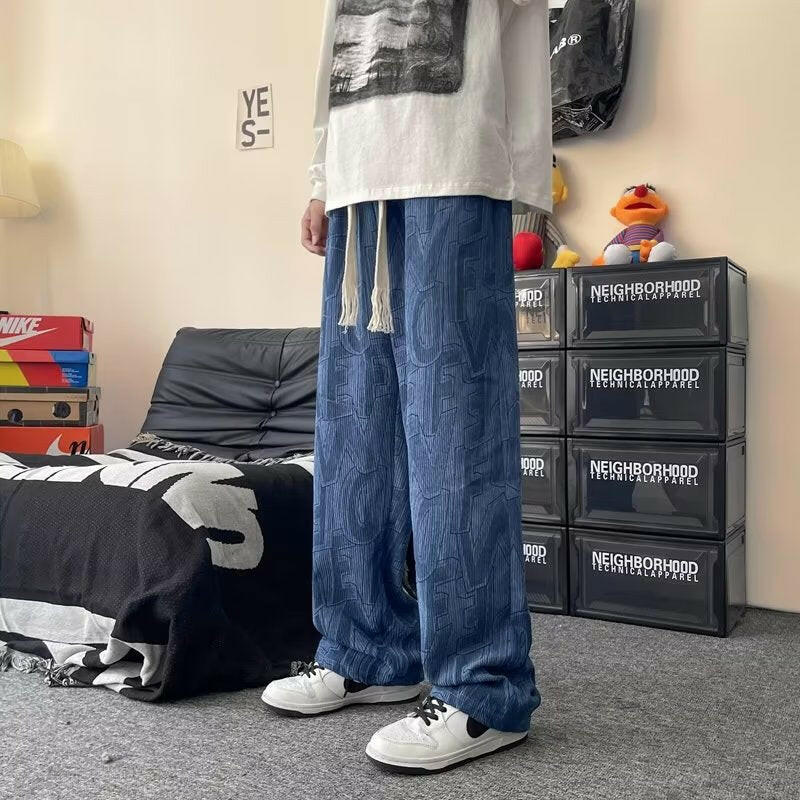 High Street Fashion Brand Hip Hop Straight Loose-fitting