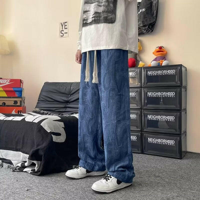 High Street Fashion Brand Hip Hop Straight Loose-fitting
