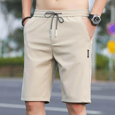 Ice Silk Loose Straight Casual Shorts