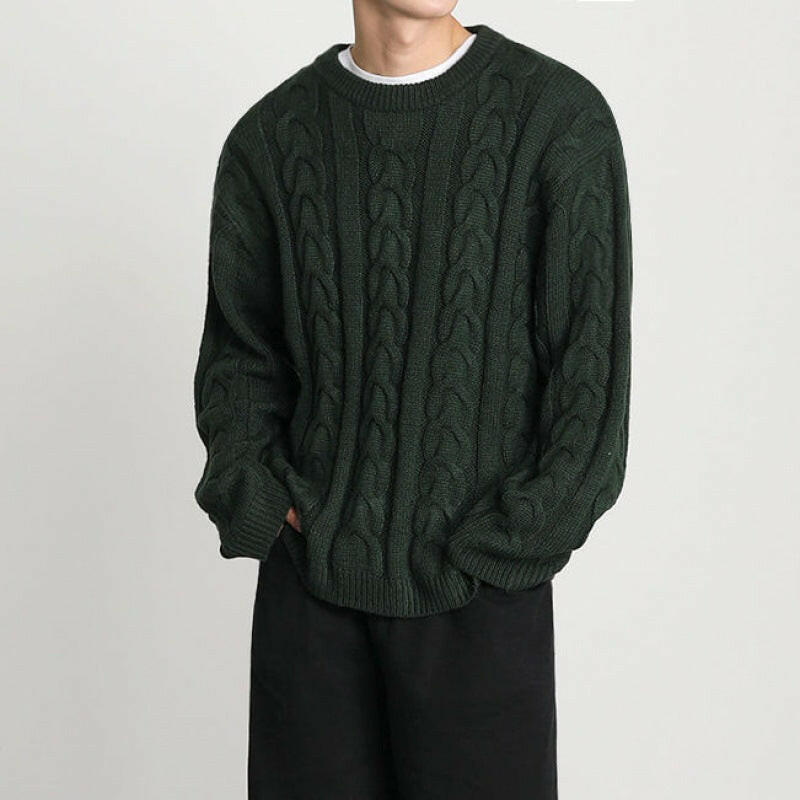 Trendy Loose All-matching Men's Design Sweater Top