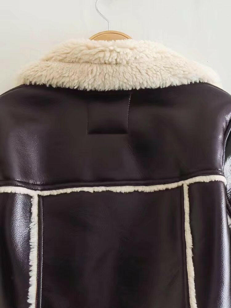 Women's Short Lapel Long Sleeve Slim Jacket