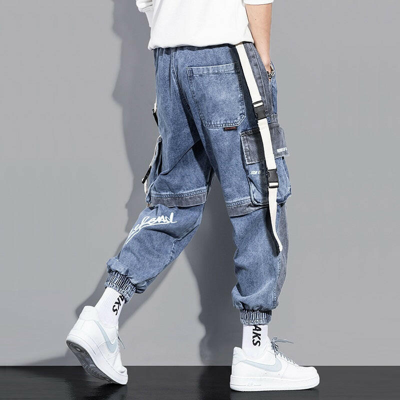 Workwear Jeans Men Fall Loose Hip-hop