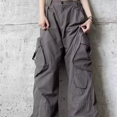 Street Style Large Pocket Overalls