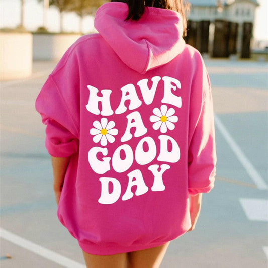 Women's Hoodie Flower Print Casual Hoodie