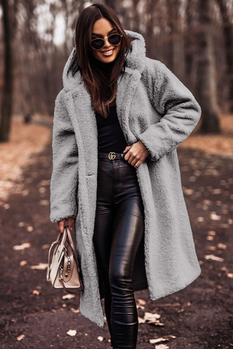 Women’s Plush Teddy Coat – Warm Winter Outwear